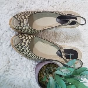 Banana Republic Snakeskin Espadrille Wedge